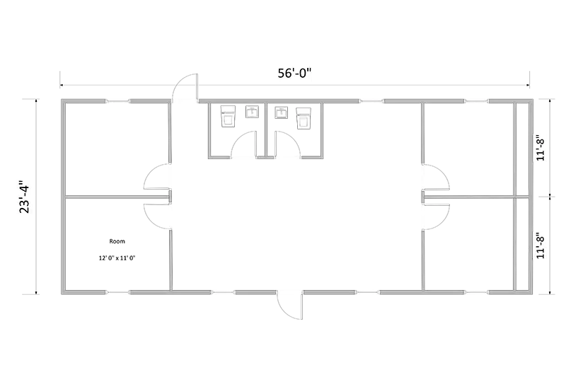 24x60 office standard building